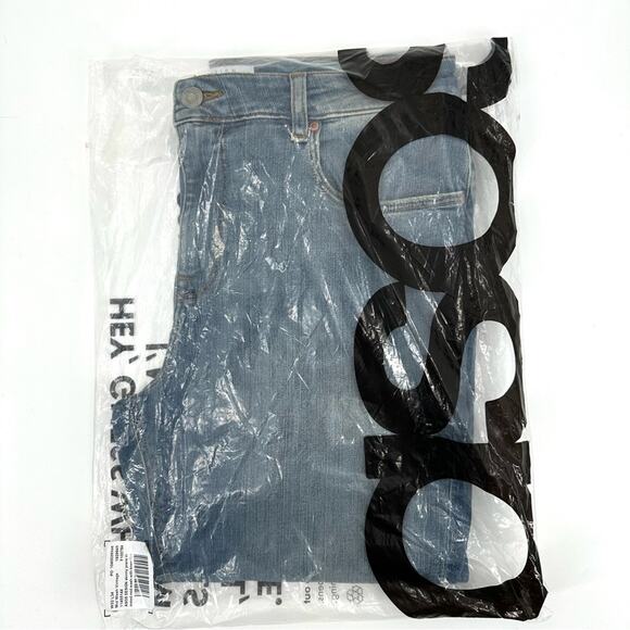 ASOS DESIGN skinny jeans in tinted mid wash with knee rips Size 32x34 - Picture 8 of 8
